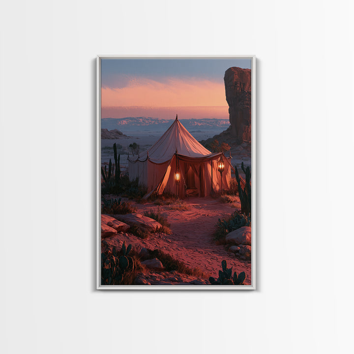 Moroccan Desert Tent Canvas Print, Desert Art, Digital Download Art, Southwestern Decor, Fine Art, Desert, Minimalist Decor, DES-2x3-67