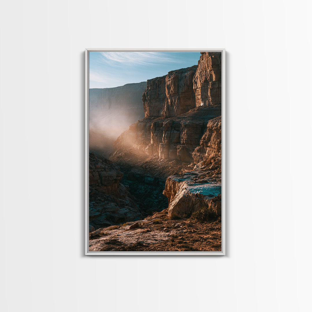Sandstone Canyon with Dramatic Light Beam Canvas Print, Desert Art, Digital Download Art, Southwestern Decor, Fine Art, Desert, DES-2x3-96