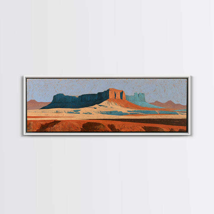Abstract Mesa Landscape Canvas Print, Desert Art, Minimalist Decor, Southwestern Decor, Fine Art, Desert, Boho, Original Art, DES-3x1-19