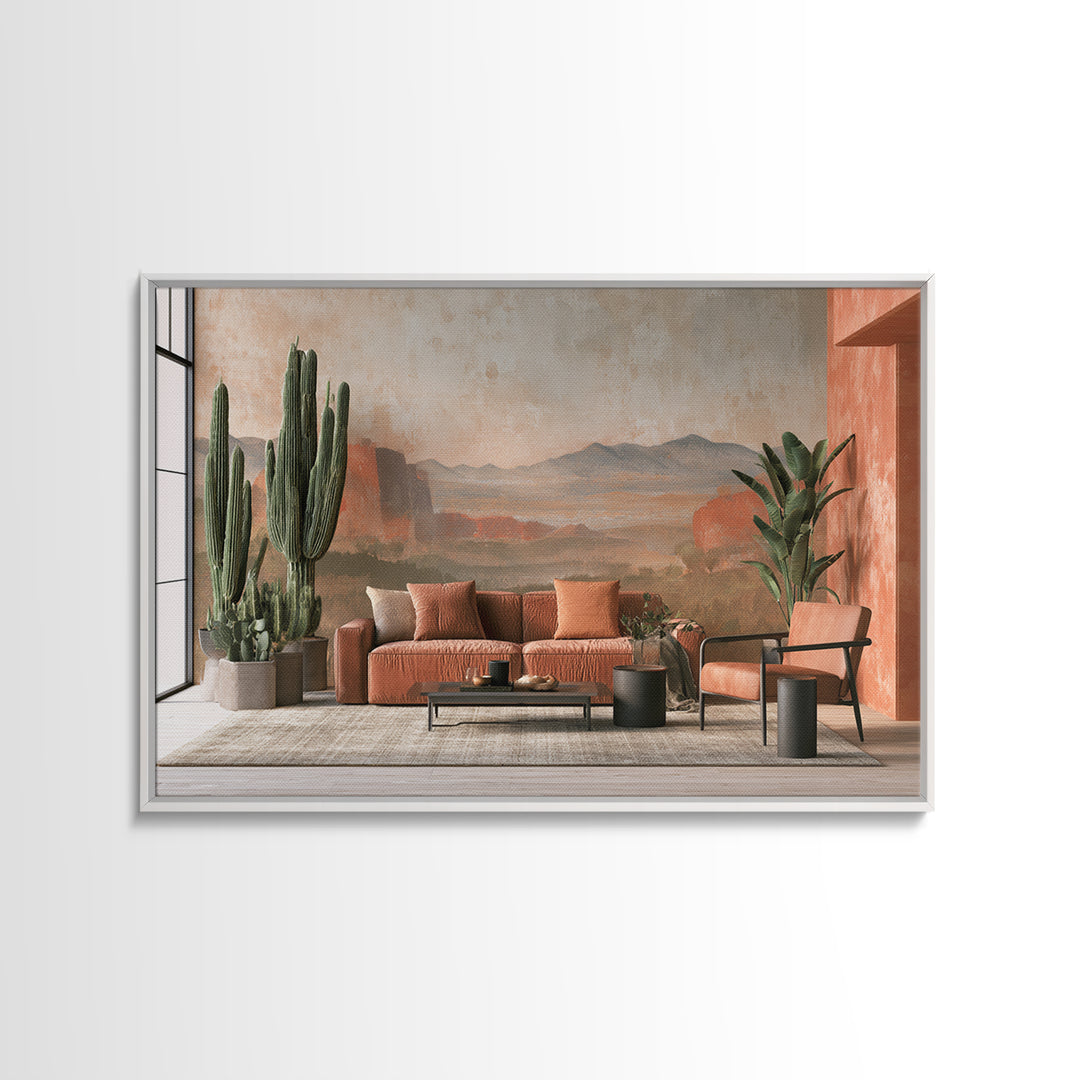 Ancient Desert Petroglyph Design Canvas Print, Desert Art, Digital Download Art, Southwestern Decor, Watercolor Art, Desert, DES-3x2-1