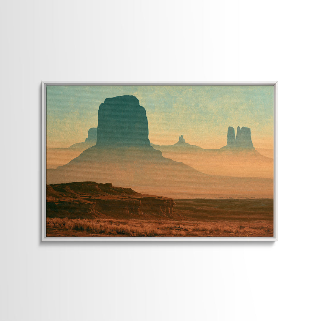 Monument Valley Silhouette Canvas Print, Desert Art, Luxury Decor, Southwestern Decor, Fine Art, Desert, Wall Art Prints, DES-3x2-37