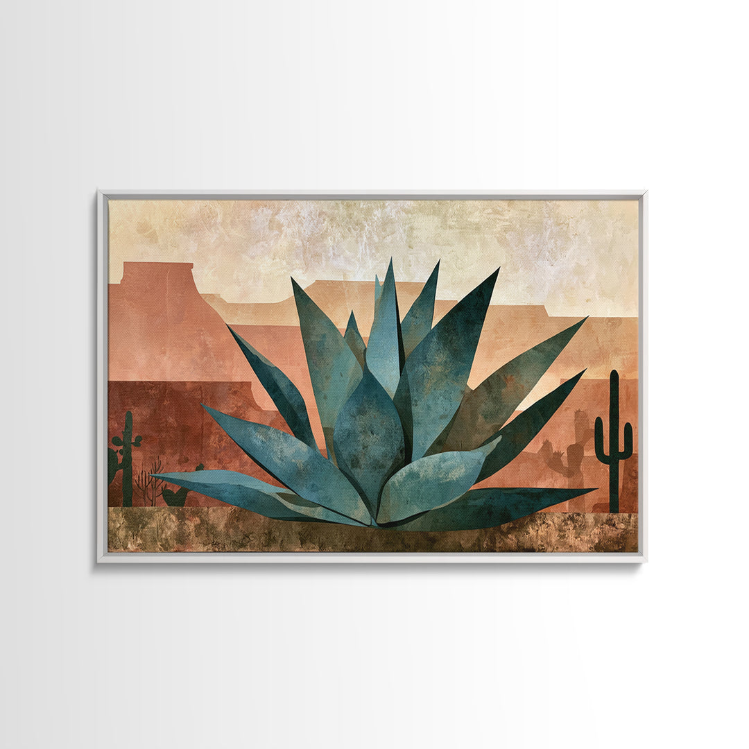 Agave Plant Closeup Canvas Print, Desert Art, Landscape Wall Art, Southwestern Decor, Fine Art, Desert, Luxury Decor, DES-3x2-4