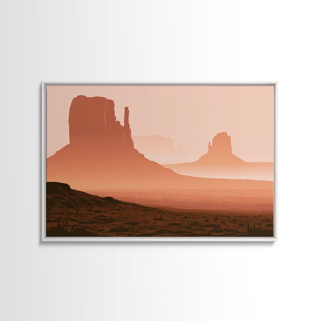 Monument Valley Silhouette Canvas Print, Desert Art, Luxury Decor, Southwestern Decor, Fine Art, Desert, Wall Art Prints, DES-3x2-61