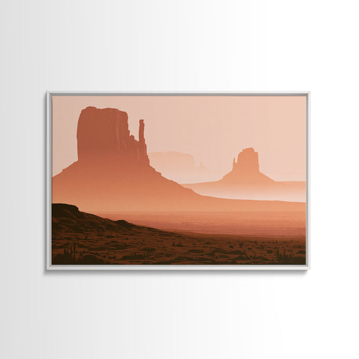 Monument Valley Silhouette Canvas Print, Desert Art, Luxury Decor, Southwestern Decor, Fine Art, Desert, Wall Art Prints, DES-3x2-61