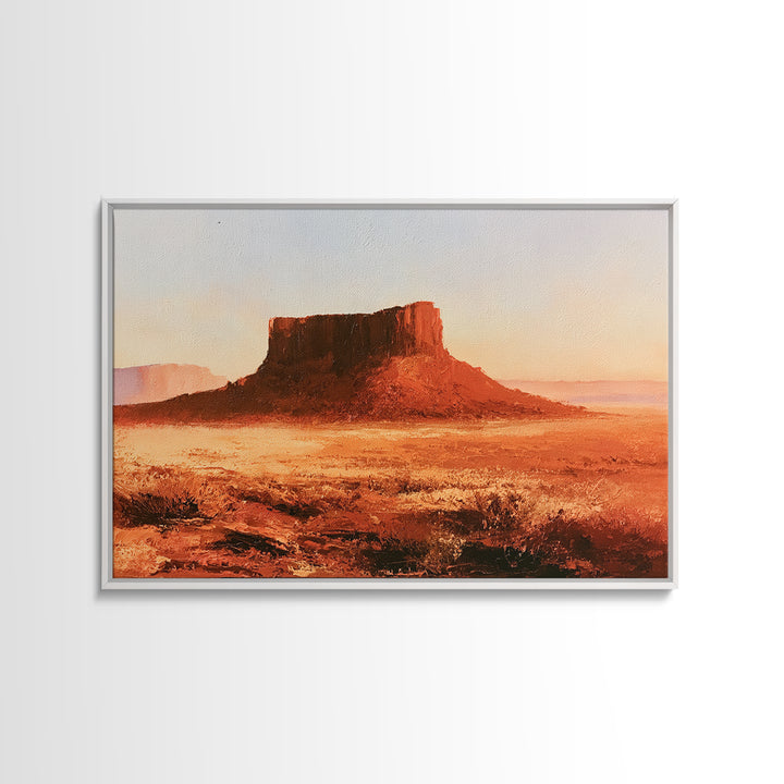 Abstract Mesa Landscape Framed Canvas Print, Desert Art, Wall Art Prints, Southwestern Decor, Fine Art, Desert, Boho Decor, DES-3x2-79