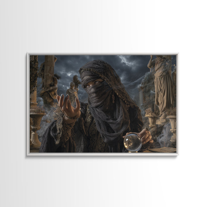 The Midnight Fortune Teller, Landscape Wall Art, Spooky Home Decor, Canvas Print, Halloween Wall Decor, Gothic Home Decor, Spooky Wall Decor