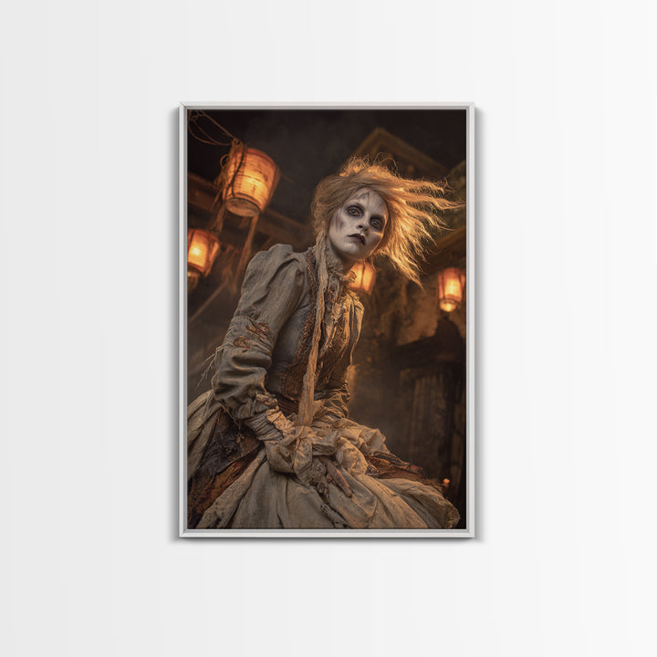 The Banshee Singer, Vertical Wall Art, Spooky Home Decor, Canvas Print, Halloween Wall Decor, Gothic Home Decor, Halloween Wall Art