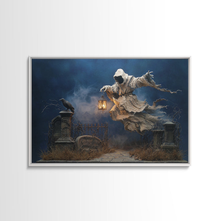 The Tattered Wraith, Landscape Wall Art, Dark Halloween Decor, Canvas Print, Halloween Wall Decor, Gothic Home Decor, Horror Wall Art