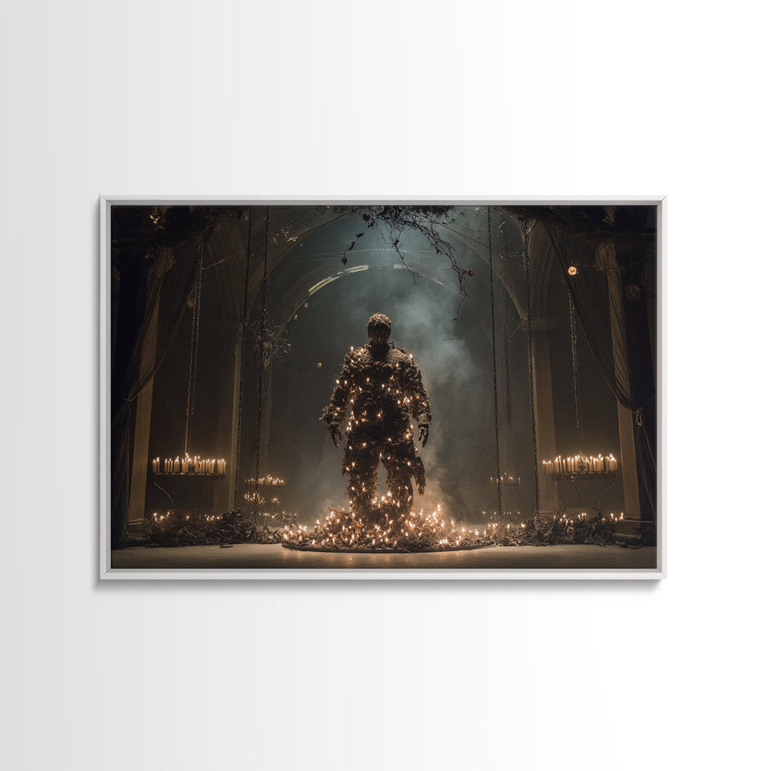 The Candlewax Man, Landscape Wall Art, Spooky Home Decor, Canvas Print, Halloween Wall Decor, Gothic Home Decor, Halloween Wall Art