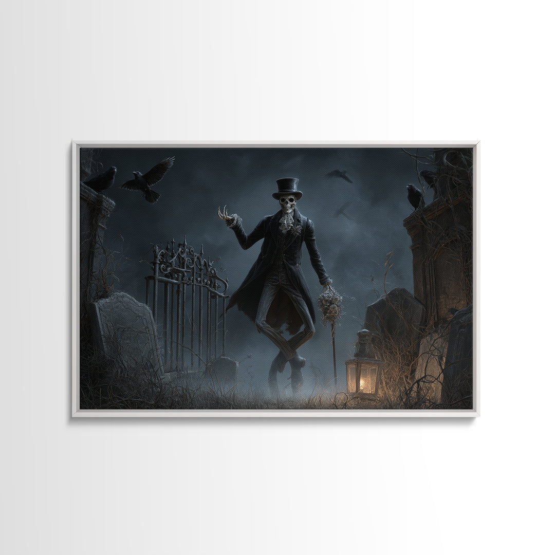 The Ghostly Groom, Landscape Wall Art, Spooky Home Decor, Canvas Print, Halloween Wall Decor, Gothic Home Decor, Halloween Wall Art