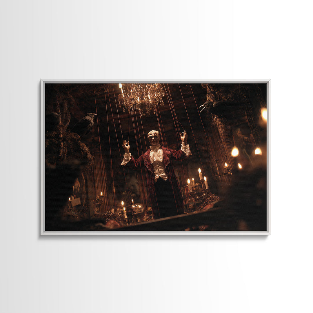 The Marionette Master, Landscape Wall Art, Dark Halloween Decor, Canvas Print, Halloween Wall Decor, Gothic Home Decor, Horror Wall Art