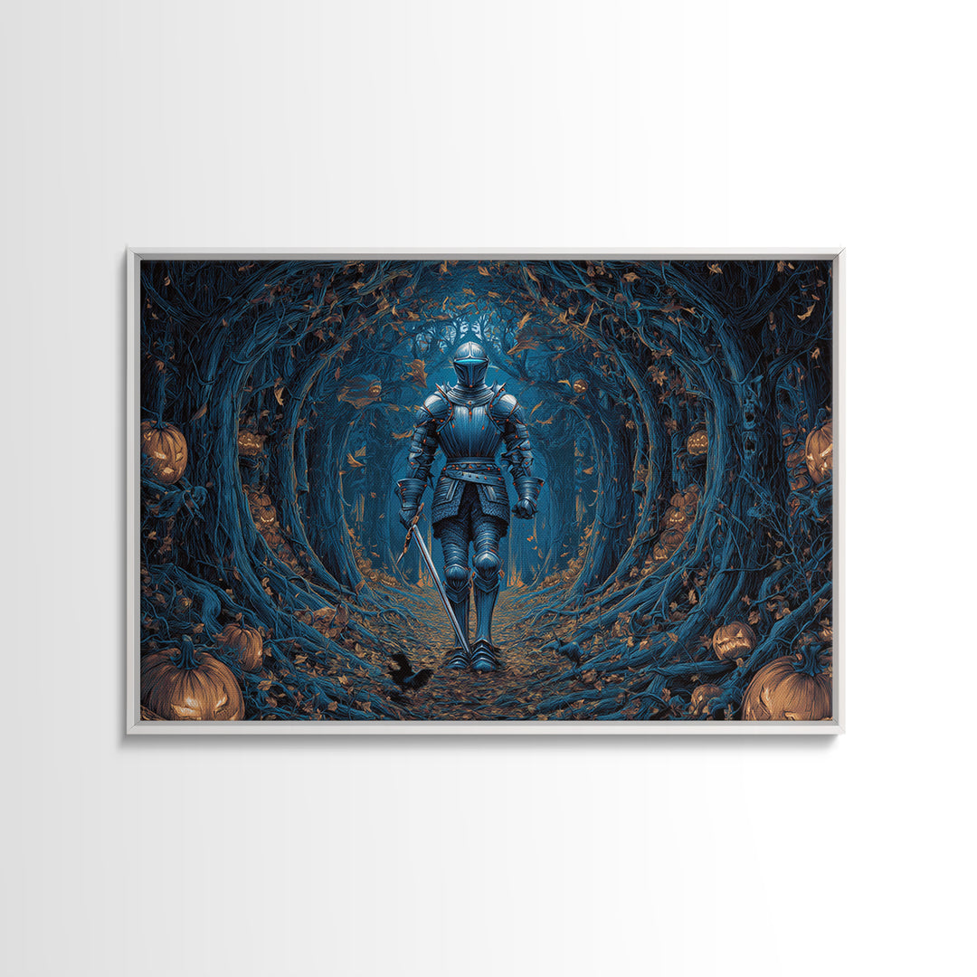 The Spectral Knight, Landscape Wall Art, Dark Fantasy Wall Art, Canvas Print, Halloween Wall Decor, Gothic Home Decor, Halloween Decor