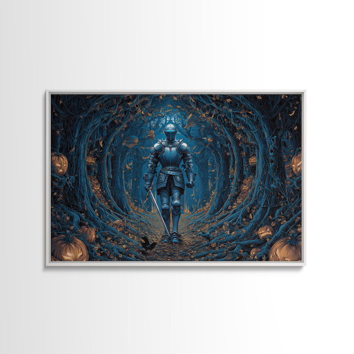 The Spectral Knight, Landscape Wall Art, Dark Fantasy Wall Art, Canvas Print, Halloween Wall Decor, Gothic Home Decor, Halloween Decor