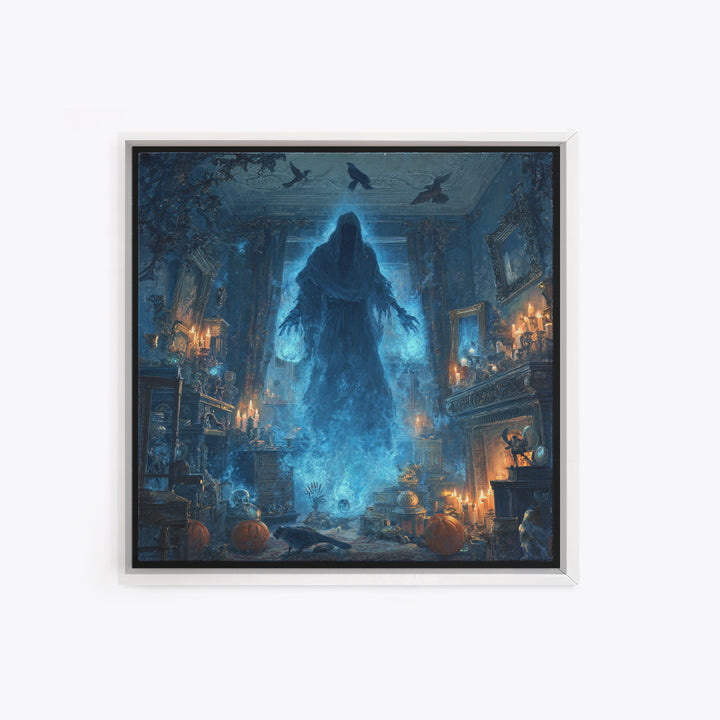 The Will-O'-The-Wisp Shepherd, Square Wall Art, Dark Fantasy Wall Art, Canvas Print, Halloween Wall Decor, Gothic Home Decor
