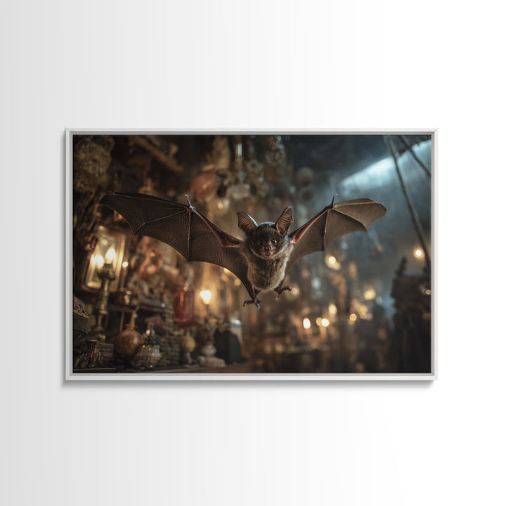 The Bat-Winged Imp, Landscape Wall Art, Spooky Home Decor, Canvas Print, Halloween Wall Decor, Gothic Home Decor, Spooky Wall Decor