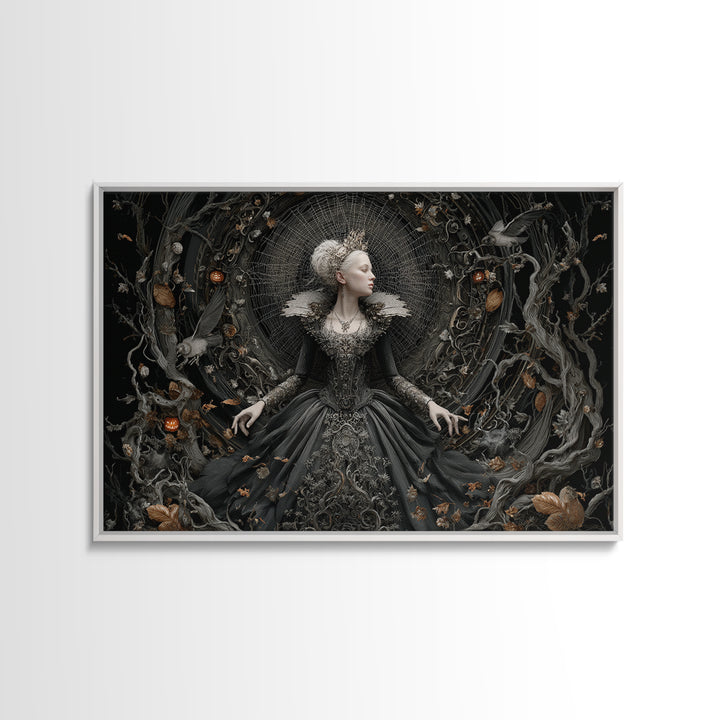 The Spider Queen, Landscape Wall Art, Haunted Gothic Art, Framed Canvas Print, Halloween Wall Decor, Gothic Home Decor, Horror Wall Art