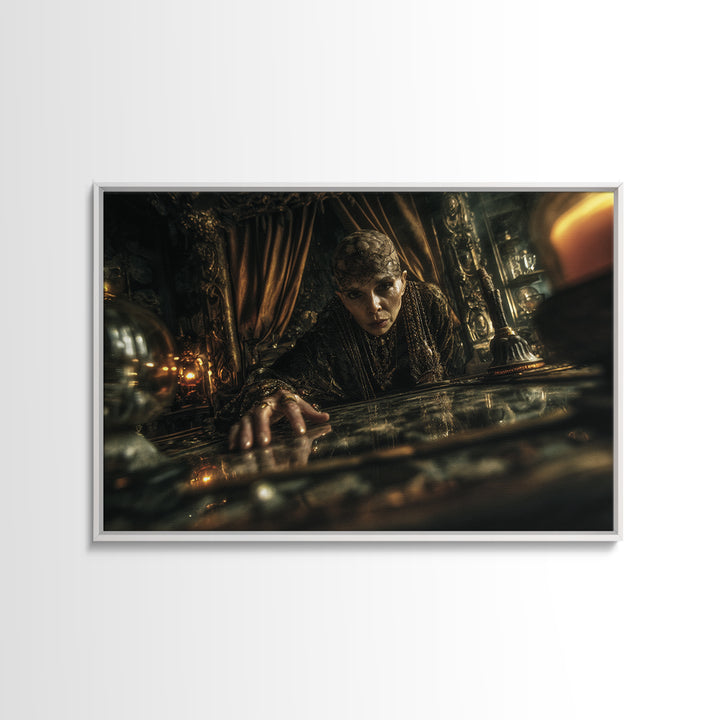 The Cave Oracle, Landscape Wall Art, Dark Halloween Decor, Canvas Print, Halloween Wall Decor, Gothic Home Decor, Collectible Wall Decor