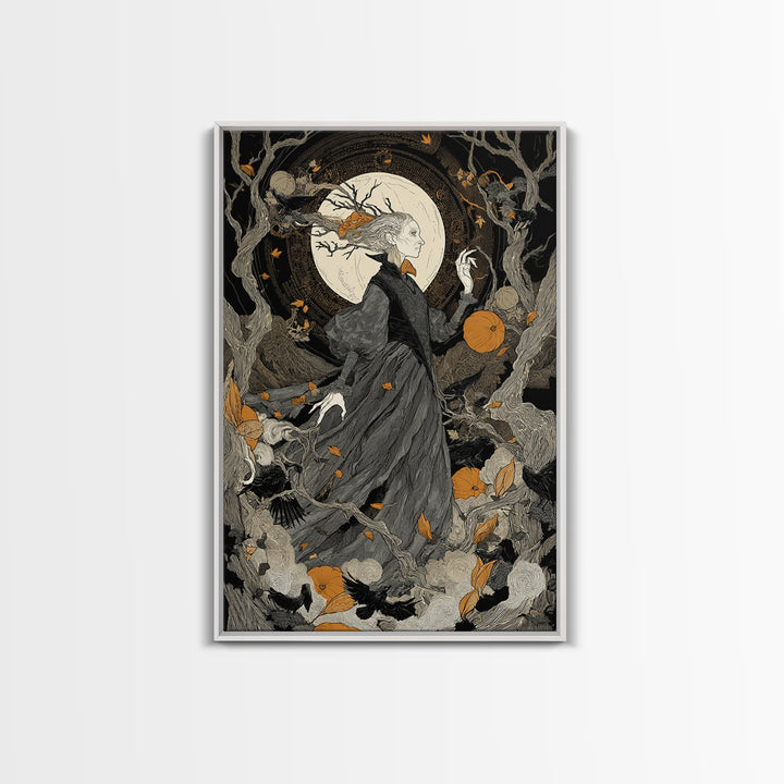 The Orchard Hag, Vertical Wall Art, Dark Halloween Decor, Canvas Print, Halloween Wall Decor, Gothic Home Decor, Collectible Wall Decor