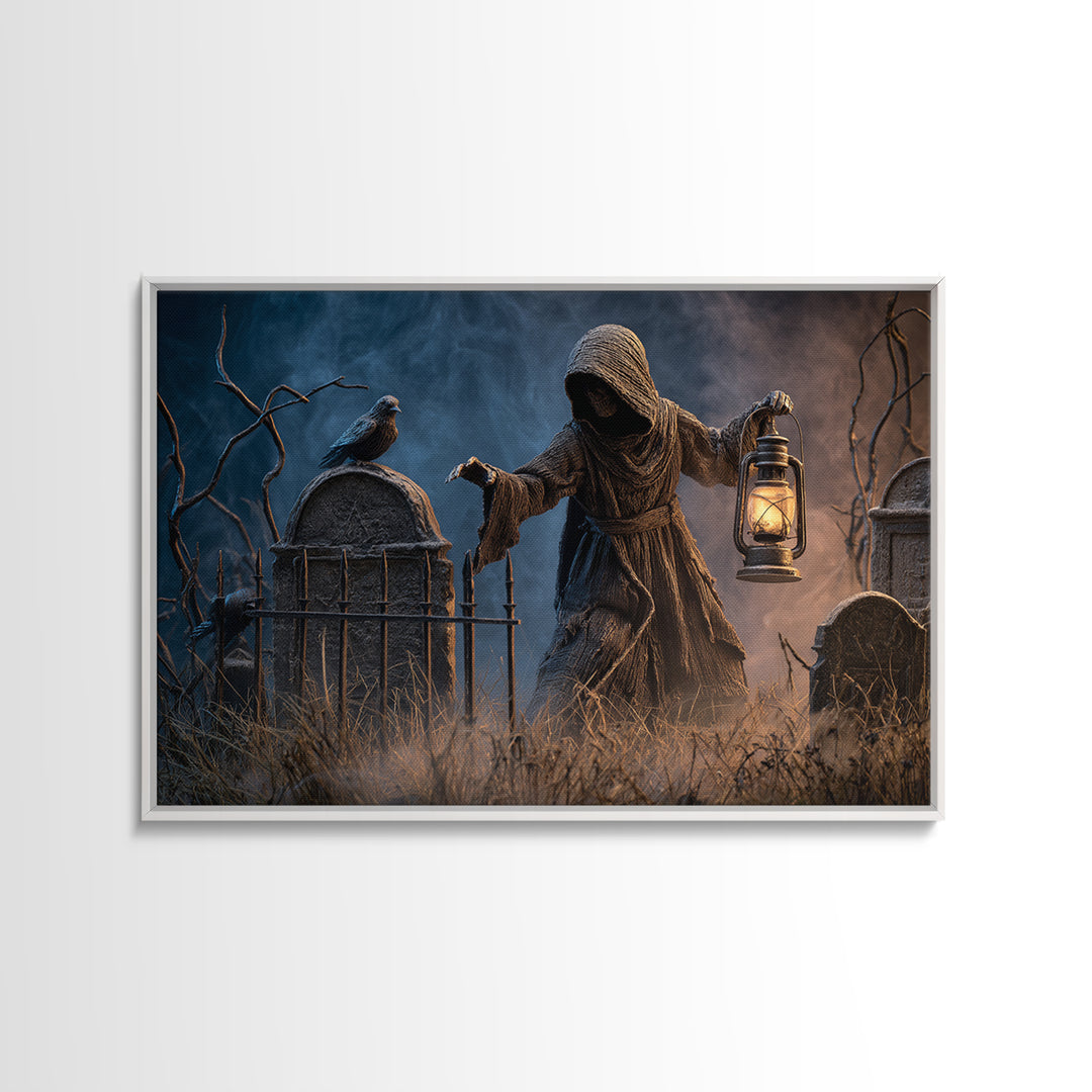 The Crossroads Spirit, Landscape Wall Art, Dark Fantasy Wall Art, Canvas Print, Halloween Wall Decor, Gothic Home Decor, Horror Wall Art