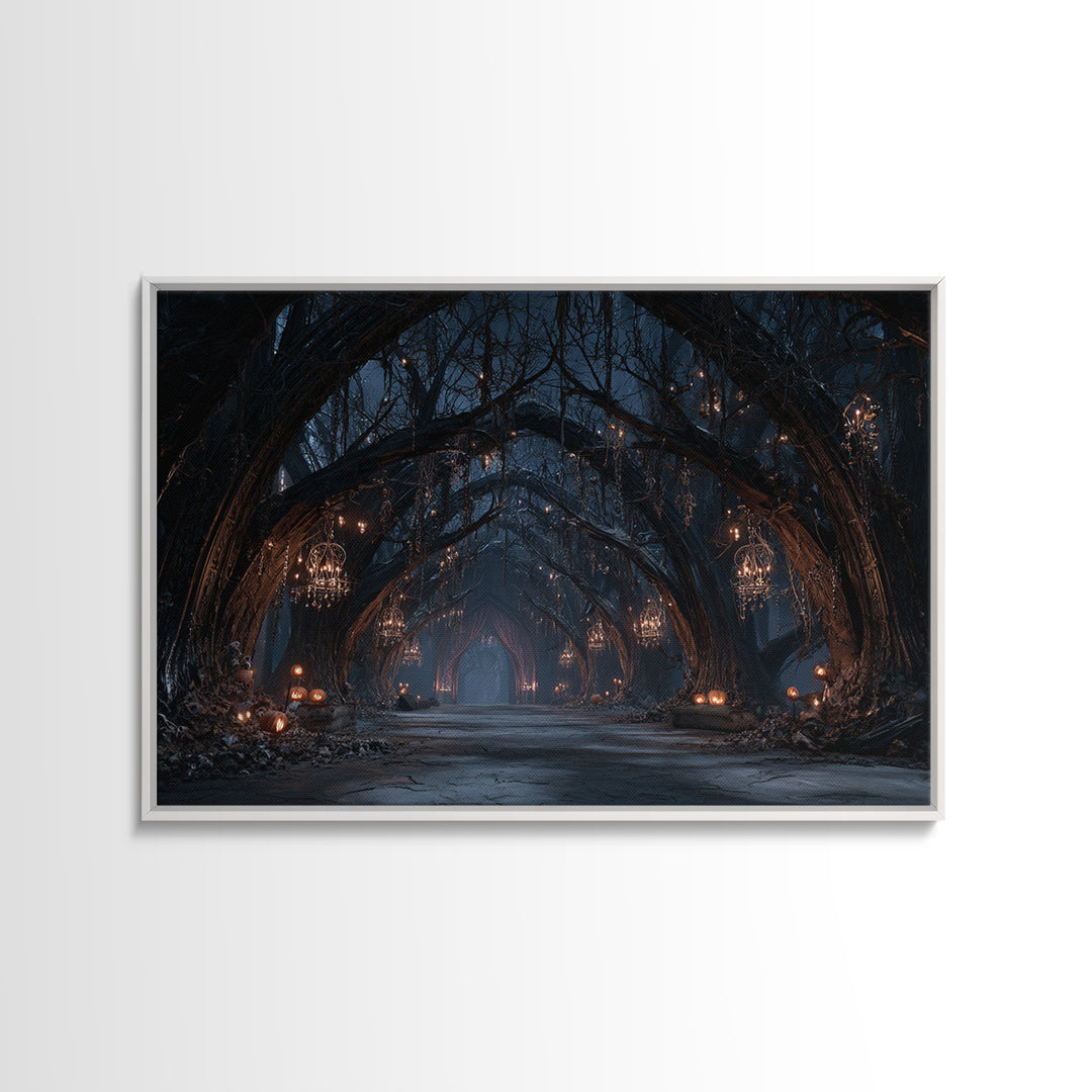 The Witch'S Forest, Landscape Wall Art, Dark Halloween Decor, Canvas Print, Halloween Wall Decor, Gothic Home Decor, Collectible Wall Decor