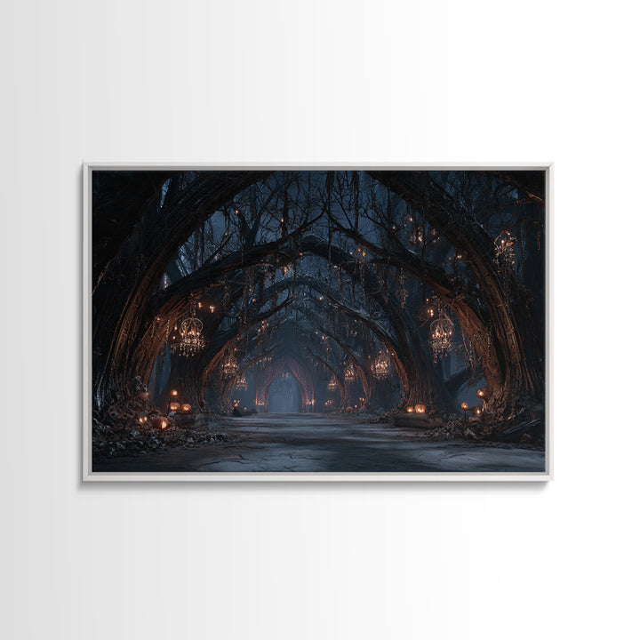 The Witch'S Forest, Landscape Wall Art, Dark Halloween Decor, Canvas Print, Halloween Wall Decor, Gothic Home Decor, Collectible Wall Decor