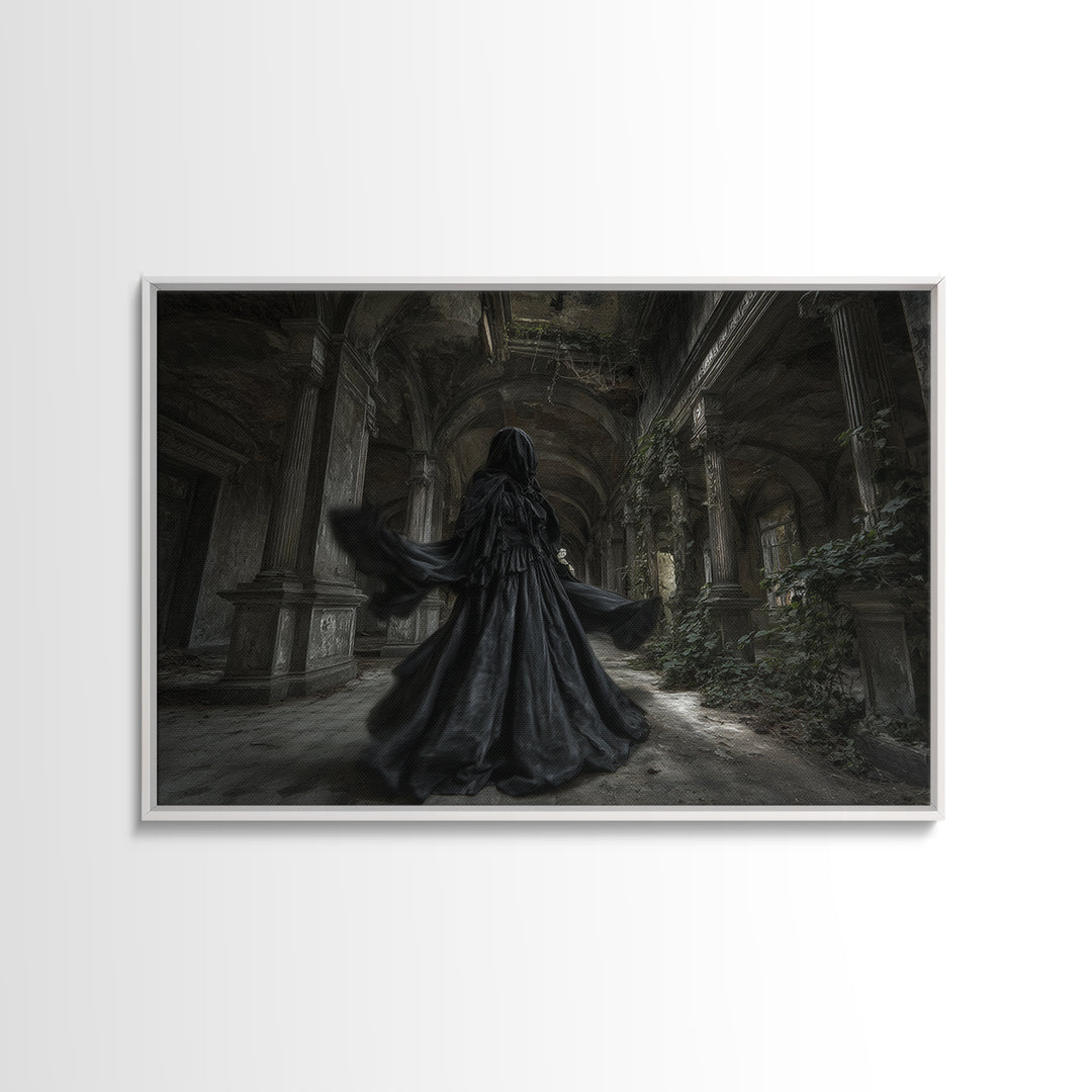 The Derelict Asylum, Landscape Wall Art, Dark Halloween Decor, Canvas Print, Halloween Wall Decor, Gothic Home Decor, Horror Wall Art