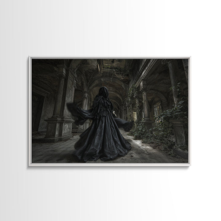 The Derelict Asylum, Landscape Wall Art, Dark Halloween Decor, Canvas Print, Halloween Wall Decor, Gothic Home Decor, Horror Wall Art