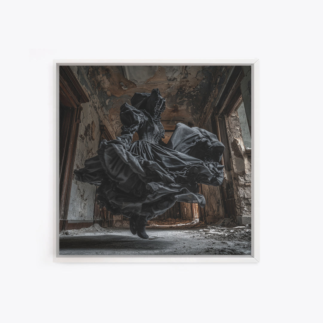 The Derelict Asylum, Square Wall Art, Dark Halloween Decor, Canvas Print, Halloween Wall Decor, Gothic Home Decor, Dark Fantasy Art