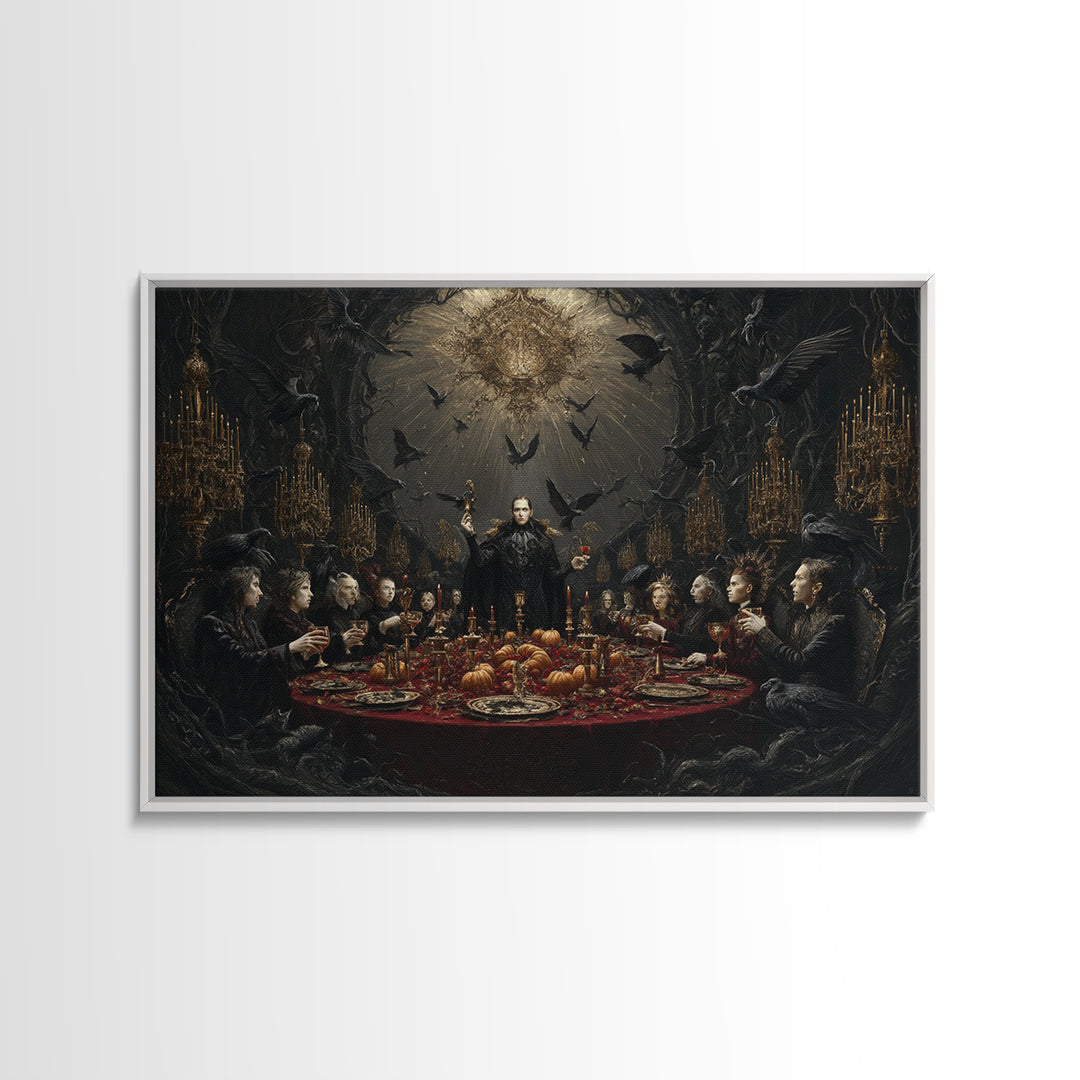 The Vampire Banquet, Landscape Wall Art, Spooky Home Decor, Canvas Print, Halloween Wall Decor, Gothic Home Decor, Spooky Wall Decor