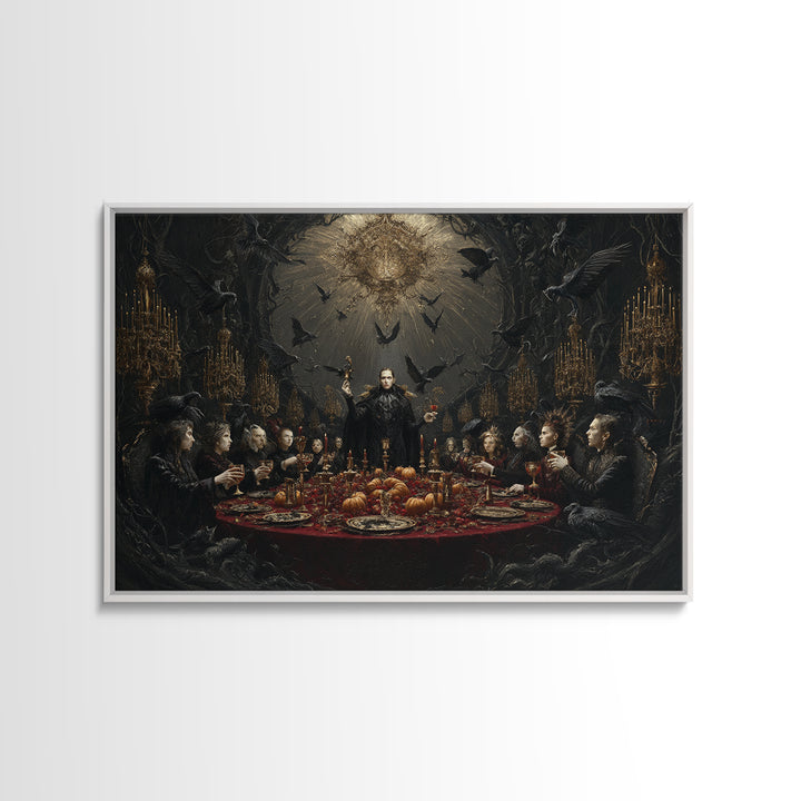 The Vampire Banquet, Landscape Wall Art, Spooky Home Decor, Canvas Print, Halloween Wall Decor, Gothic Home Decor, Spooky Wall Decor