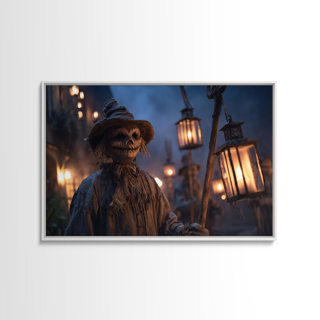 The Scarecrow Uprising, Landscape Wall Art, Spooky Home Decor, Canvas Print, Halloween Wall Decor, Gothic Home Decor, Dark Fantasy Art