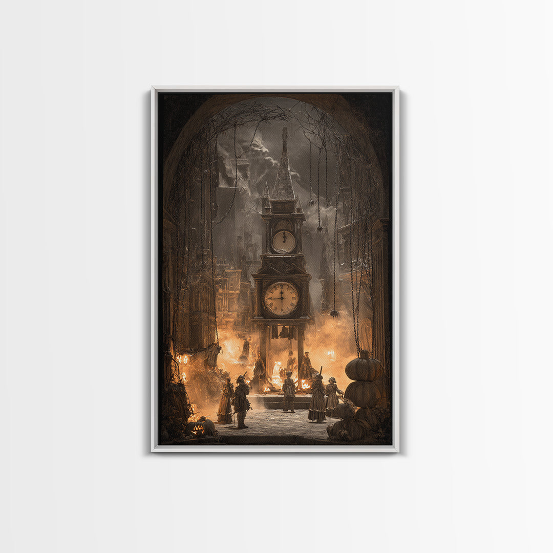 The Thirteenth Bell, Vertical Wall Art, Spooky Home Decor, Canvas Print, Halloween Wall Decor, Gothic Home Decor, Dark Fantasy Art