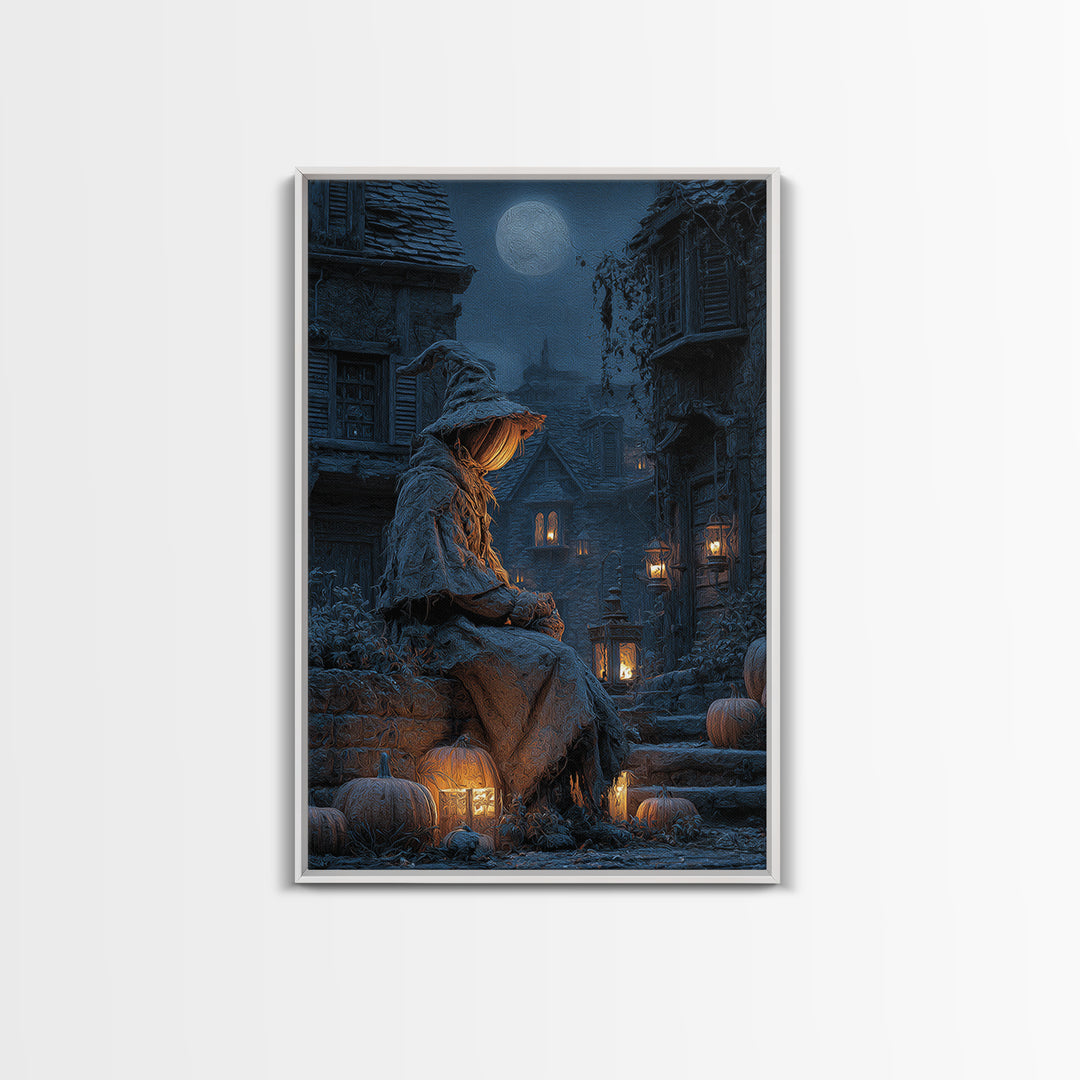 The First Frost Awakening, Vertical Wall Art, Gothic Horror Wall Art, Framed Canvas Print, Halloween Wall Decor, Gothic Home Decor