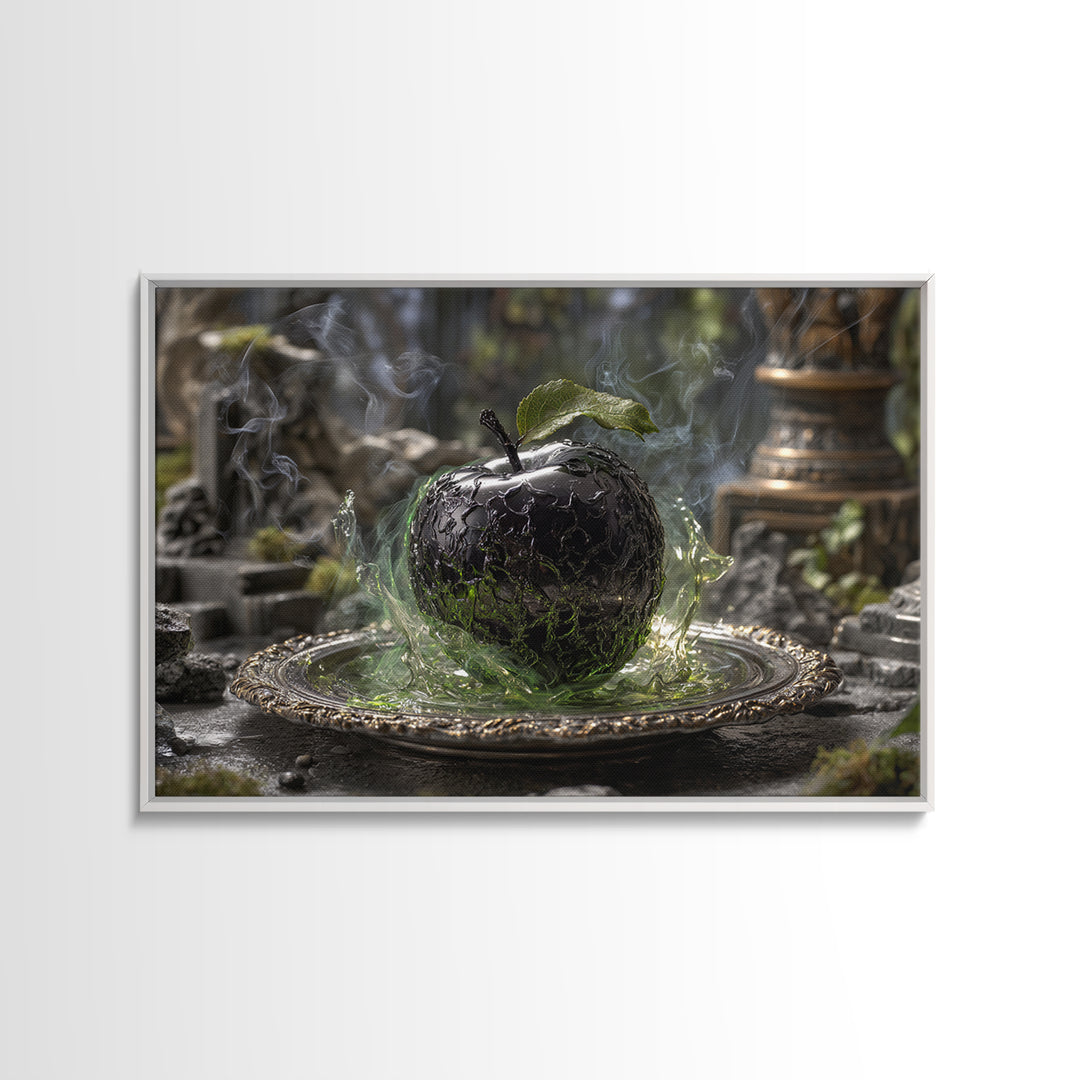 The Poisoned Apple, Landscape Wall Art, Dark Halloween Decor, Canvas Print, Halloween Wall Decor, Gothic Home Decor, Statement Wall Art