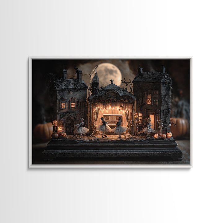 The Haunted Music Box, Landscape Wall Art, Spooky Home Decor, Canvas Print, Halloween Wall Decor, Gothic Home Decor, Statement Wall Art