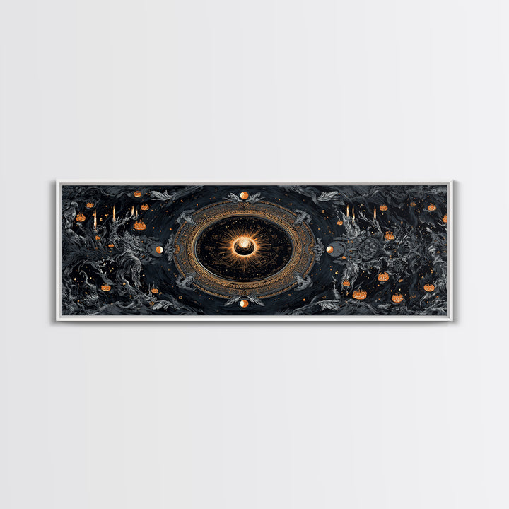 Celestial Witchcraft, Extra Wide Wall Art, Dark Halloween Decor, Canvas Print, Halloween Wall Decor, Gothic Home Decor, Seasonal Home Decor