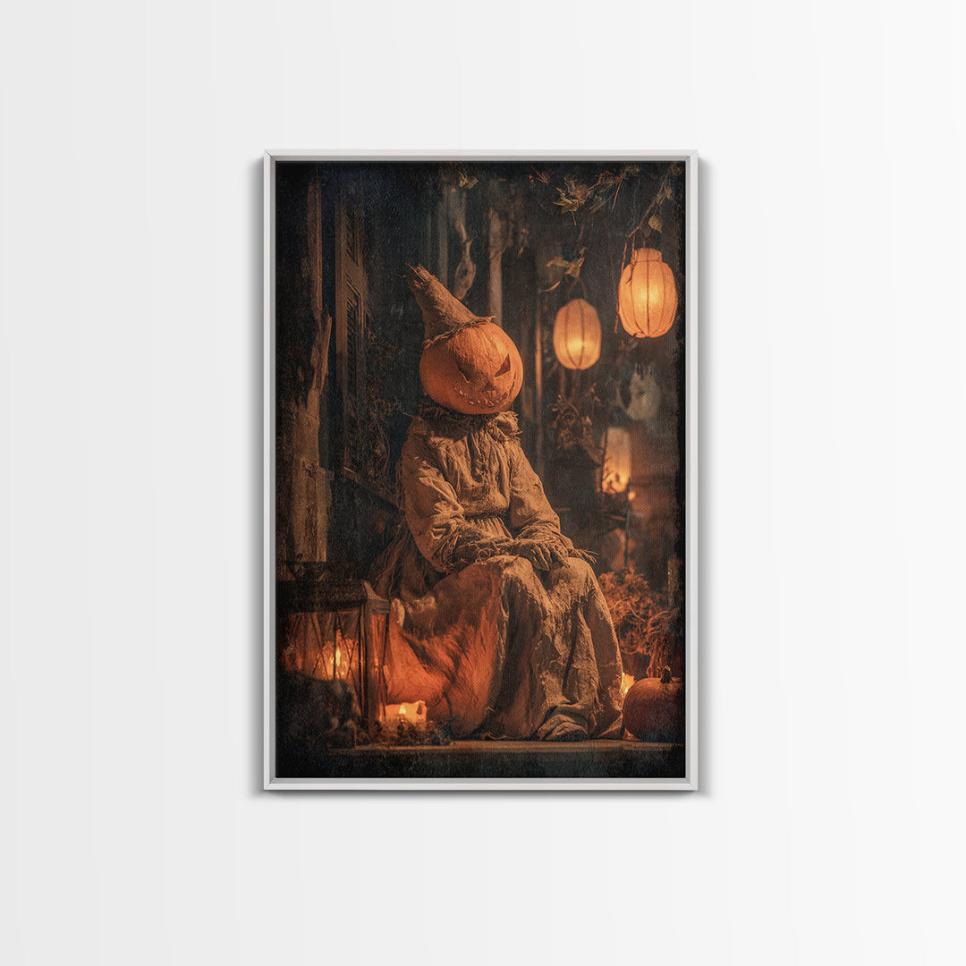 Occult Harvest Festival, Vertical Wall Art, Spooky Home Decor, Canvas Print, Halloween Wall Decor, Gothic Home Decor, Dark Fantasy Art