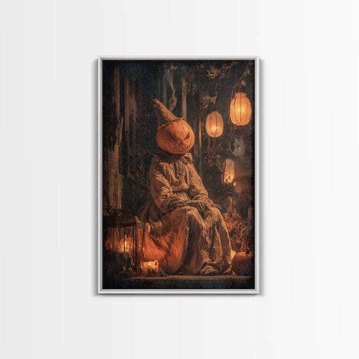 Occult Harvest Festival, Vertical Wall Art, Spooky Home Decor, Canvas Print, Halloween Wall Decor, Gothic Home Decor, Dark Fantasy Art