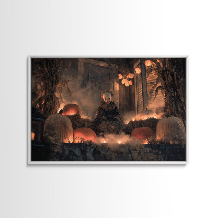 Occult Harvest Festival, Landscape Wall Art, Gothic Horror Wall Art, Framed Canvas Print, Halloween Wall Decor, Gothic Home Decor