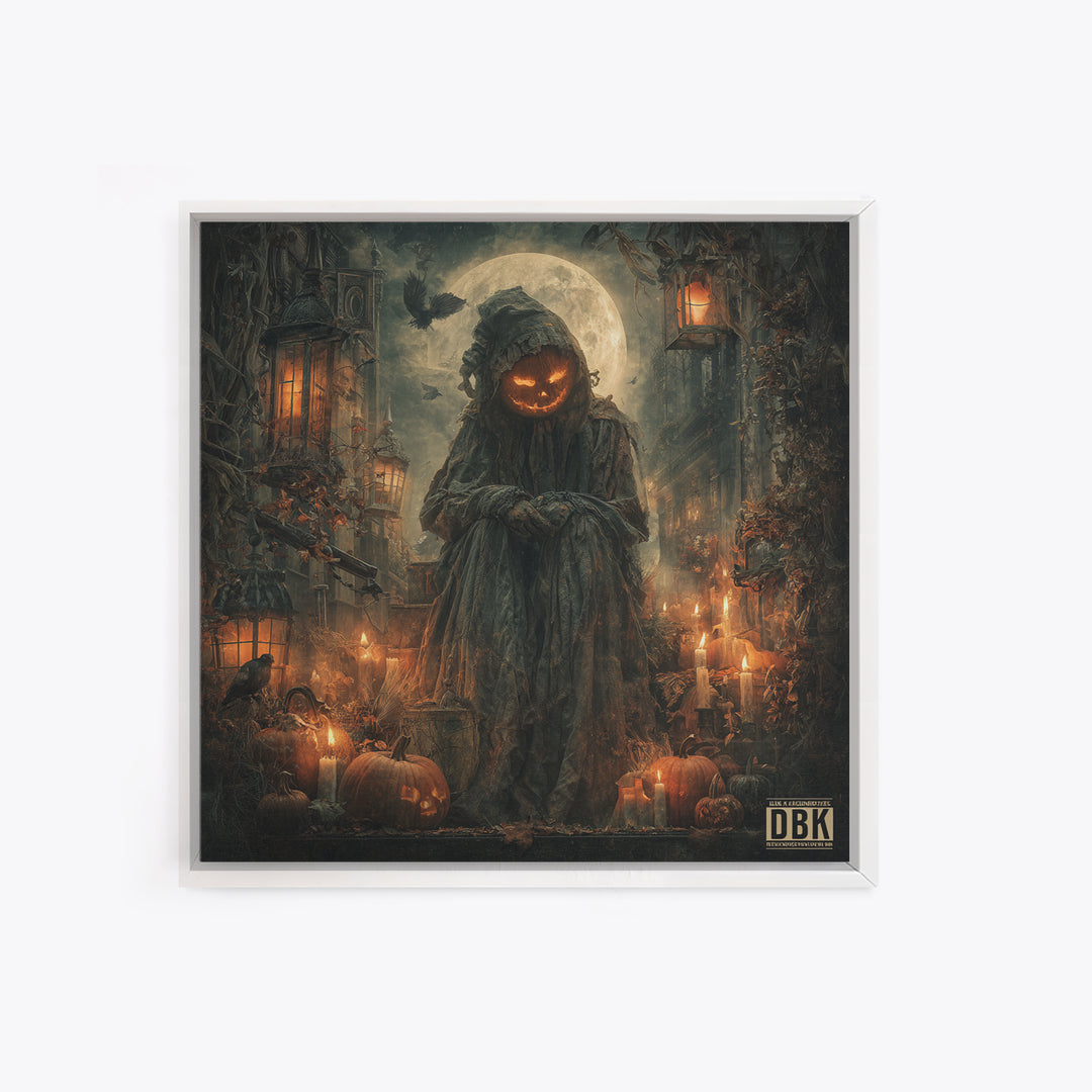 Occult Harvest Festival, Square Wall Art, Macabre Wall Art, Framed Canvas Print, Halloween Wall Decor, Gothic Home Decor, Horror Wall Art