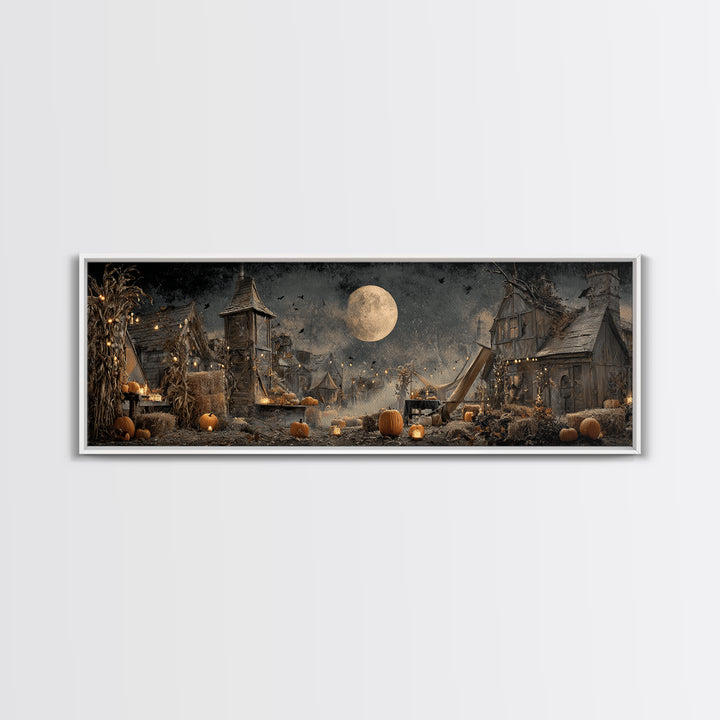 Occult Harvest Festival, Extra Wide Wall Art, Spooky Home Decor, Canvas Print, Halloween Wall Decor, Gothic Home Decor, Halloween Wall Art