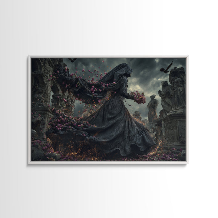 The Poison Garden, Landscape Wall Art, Dark Halloween Decor, Canvas Print, Halloween Wall Decor, Gothic Home Decor, Collectible Wall Decor