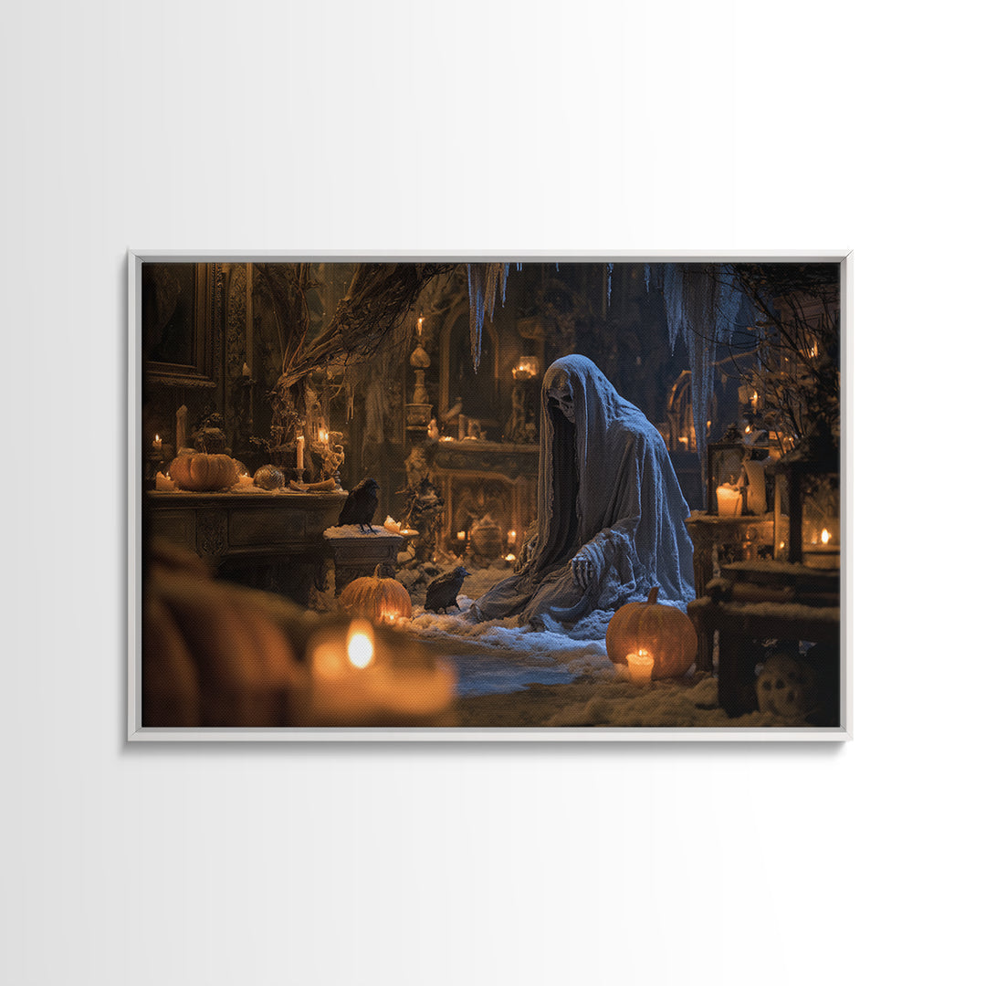 Frozen Halloween, Landscape Wall Art, Spooky Home Decor, Canvas Print, Halloween Wall Decor, Gothic Home Decor, Halloween Wall Art