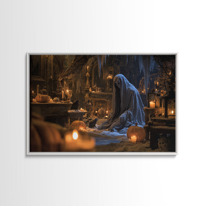 Frozen Halloween, Landscape Wall Art, Spooky Home Decor, Canvas Print, Halloween Wall Decor, Gothic Home Decor, Halloween Wall Art