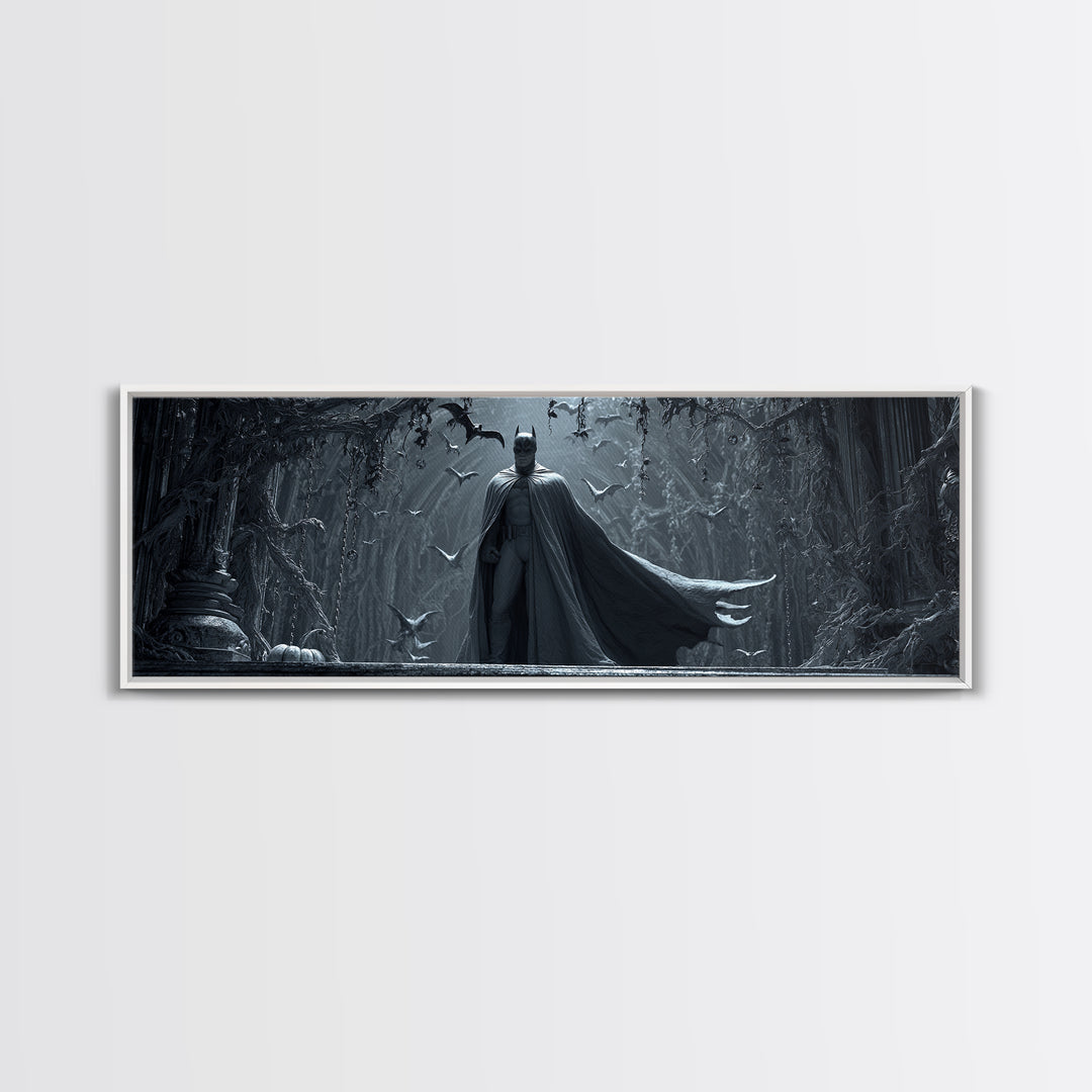 The Bat Prince, Extra Wide Wall Art, Dark Fantasy Wall Art, Canvas Print, Halloween Wall Decor, Gothic Home Decor, Seasonal Home Decor