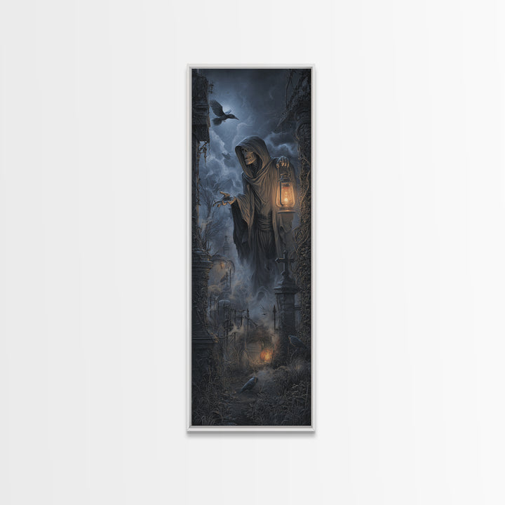 The Dream Eater, Tall Narrow Wall Art, Dark Halloween Decor, Canvas Print, Halloween Wall Decor, Gothic Home Decor, Halloween Wall Art