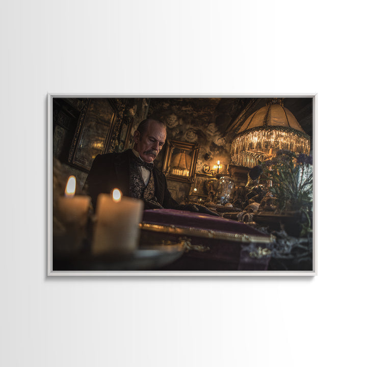 The Royal Coffin Maker, Landscape Wall Art, Dark Fantasy Wall Art, Canvas Print, Halloween Wall Decor, Gothic Home Decor