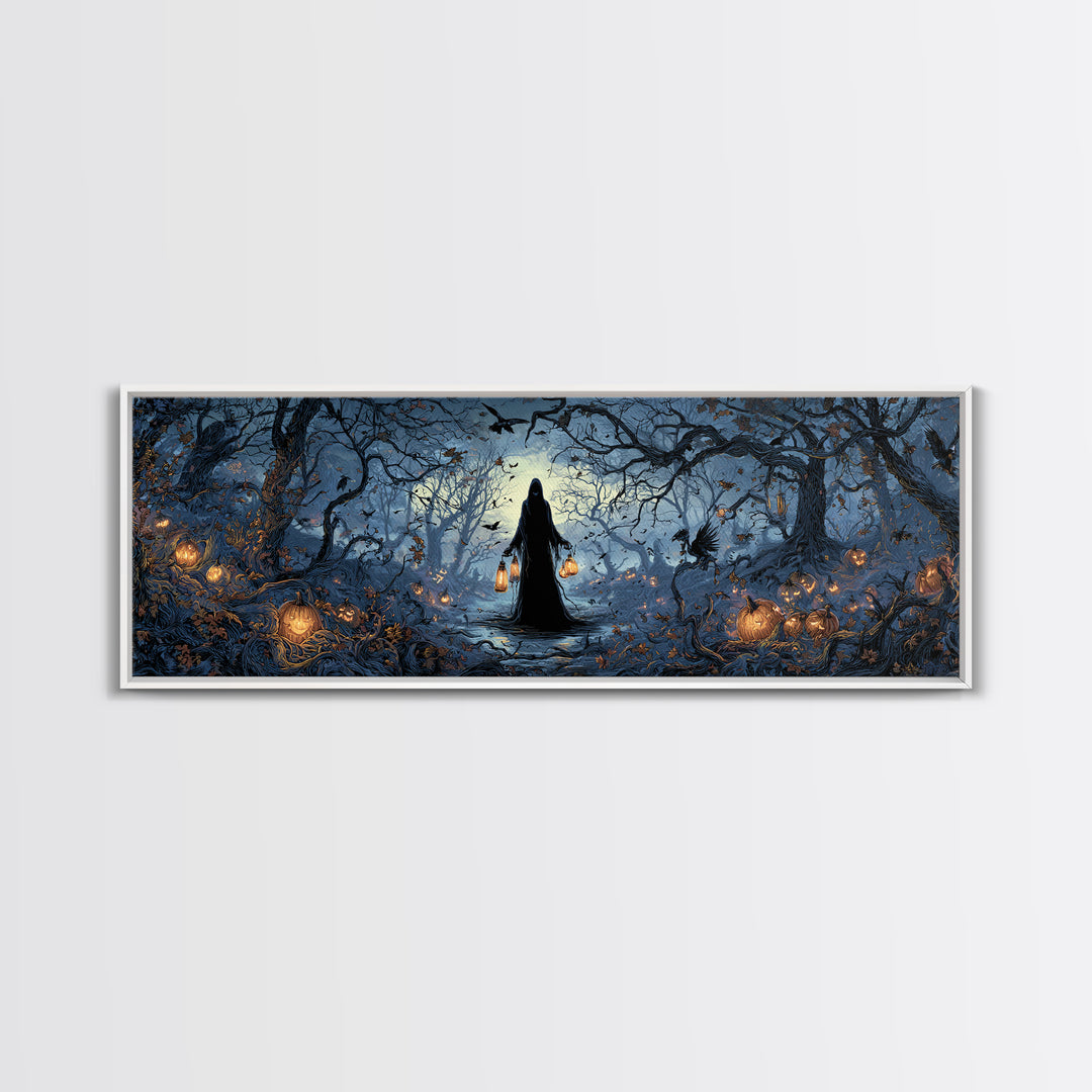The Soul Collector, Extra Wide Wall Art, Dark Fantasy Wall Art, Canvas Print, Halloween Wall Decor, Gothic Home Decor, Halloween Decor