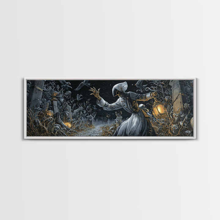 The Ghost Bakery, Extra Wide Wall Art, Spooky Home Decor, Canvas Print, Halloween Wall Decor, Gothic Home Decor, Seasonal Home Decor