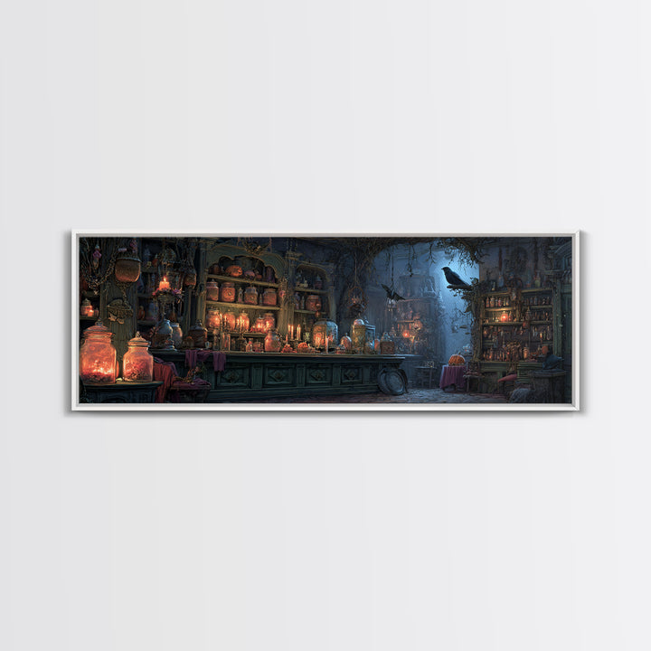 The Goblin Candy Shop, Extra Wide Wall Art, Spooky Home Decor, Canvas Print, Halloween Wall Decor, Gothic Home Decor, Spooky Wall Decor